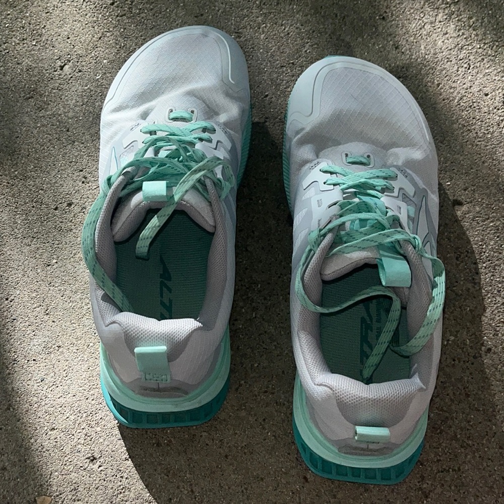 Altra Women's White and Mint Green Running Shoes